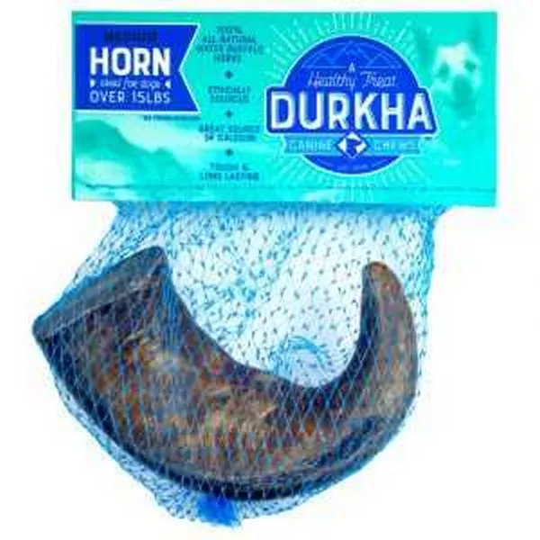 1ea Durkha Water Buffalo Horn Medium - Treats